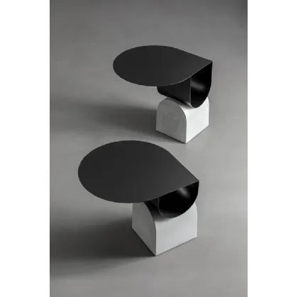 Vague coffee table in metal with cement base by Bonaldo.