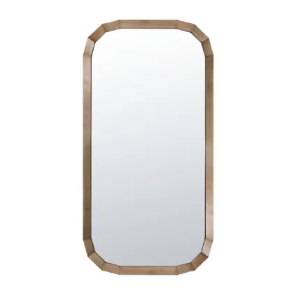 Vanity mirror with handcrafted iron frame by Cantori.