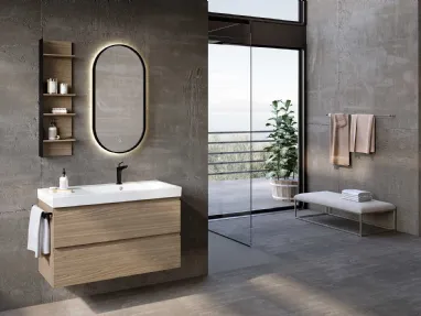 Suspended Block System Just C34 Bathroom Furniture by Baxar