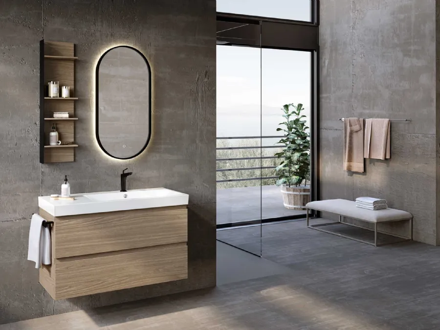 Suspended Block System Just C34 Bathroom Furniture by Baxar