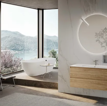 Suspended Bathroom Vanity Block System Picasso C25 by Baxar.
