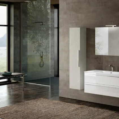 Suspended bathroom unit Block System Slim C40 by Baxar.