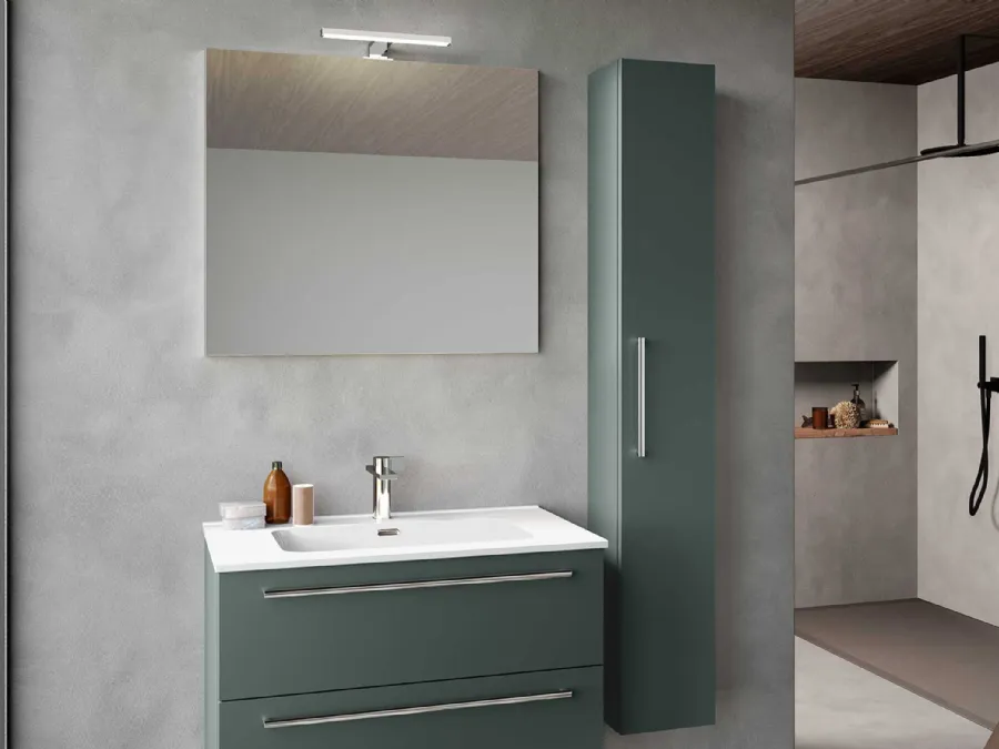 Suspended Block System Slim C41 Bathroom Cabinet by Baxar.