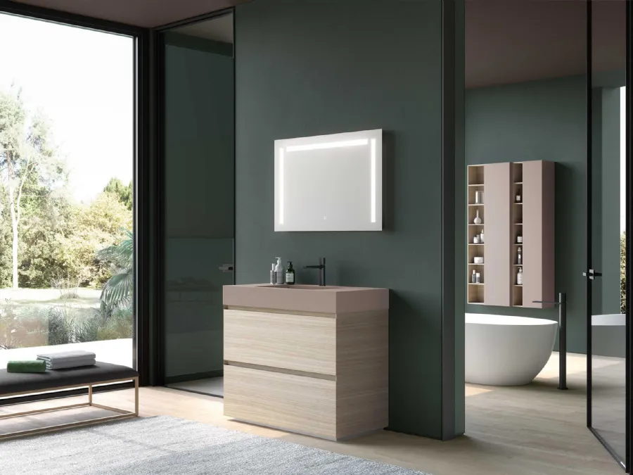 Bathroom furniture Block System Syntesi Box C24 by Baxar.