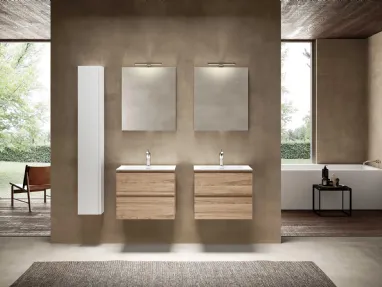 Suspended bathroom cabinet Block System Syntesi C28 by Baxar.