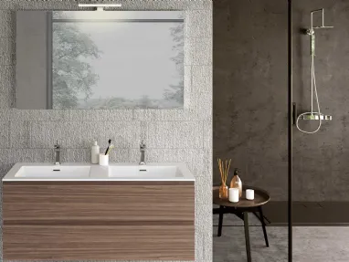 Suspended bathroom cabinet Block System Syntesi C33 by Baxar.