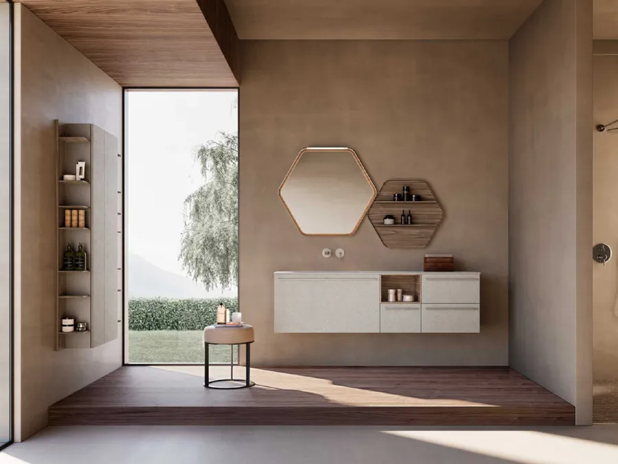 Suspended Bathroom Cabinet M System 035 by Baxar