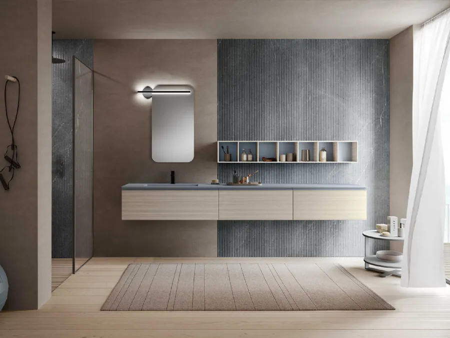 Wall-mounted bathroom vanity M1 System 136 by Baxar