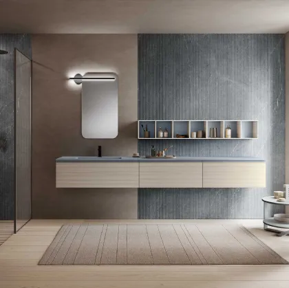 Wall-mounted bathroom vanity M1 System 136 by Baxar