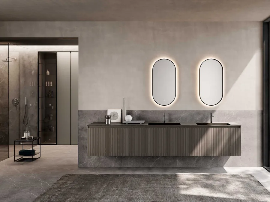 Suspended bathroom cabinet M2 System 233 by Baxar.