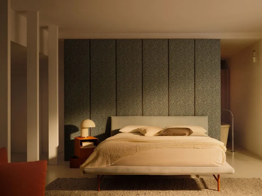 Padded bed Dora by Bolzan Letti