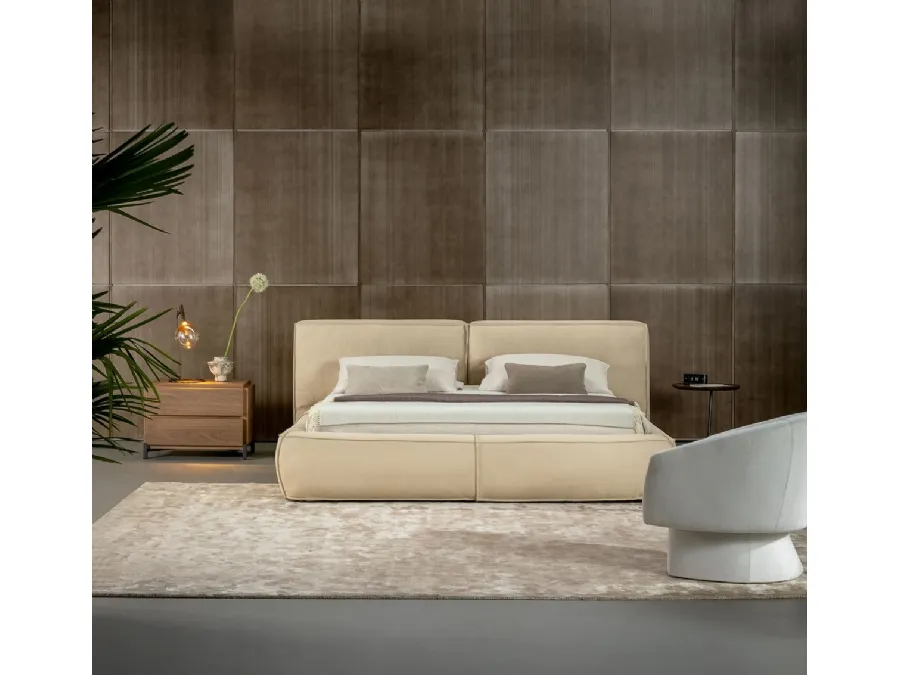 Bonaldo's leather Fluff bed.