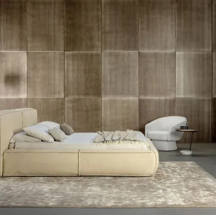 Bonaldo's leather Fluff bed.