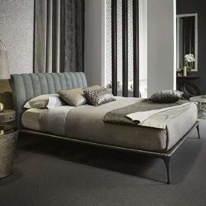 Quilted headboard bed Iseo by Cantori.