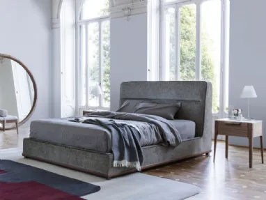 Upholstered fabric bed by Porada.