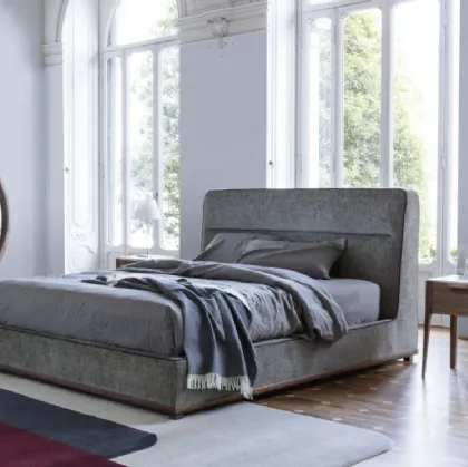 Upholstered fabric bed by Porada.