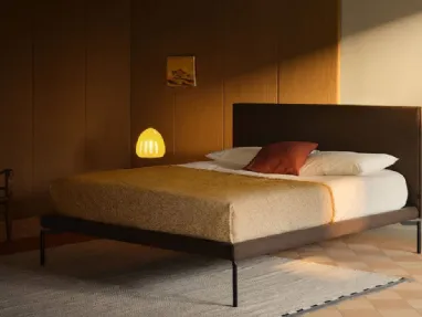 Bed with upholstered headboard Metropolitan by Bolzan Letti.