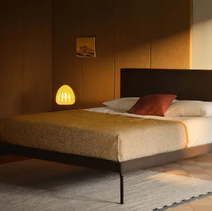 Bed with upholstered headboard Metropolitan by Bolzan Letti.