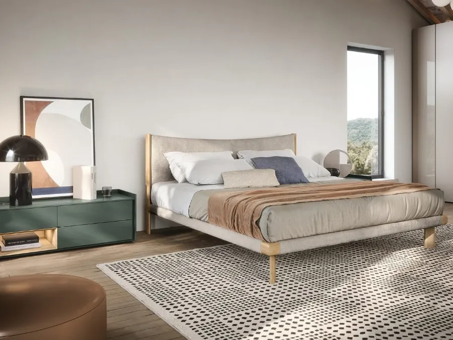 Mizu double bed by Novamobili.