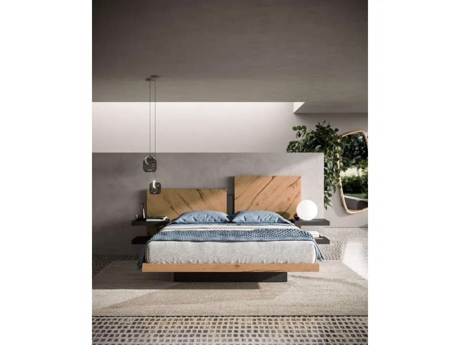 Nazarè storage bed by Ozzio