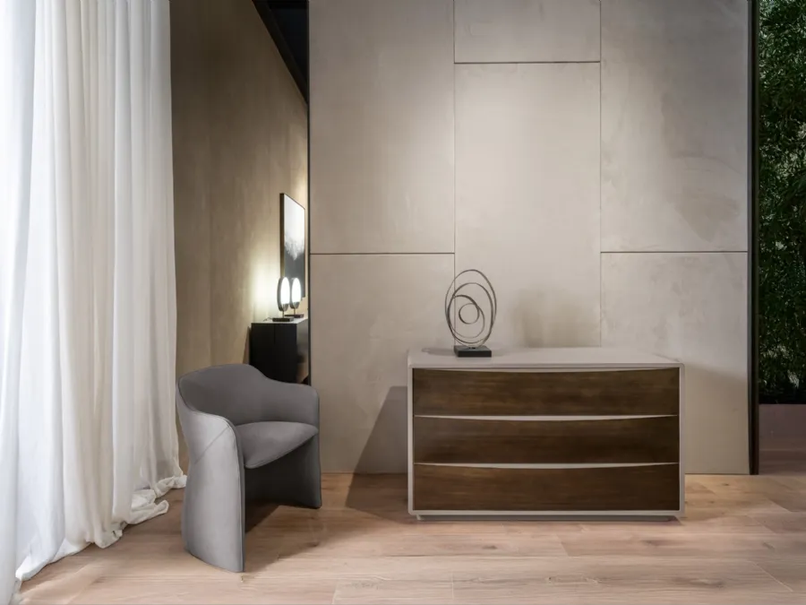 Cantori's Comò Concetto in wood and metal.