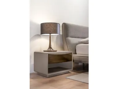 Concept bedside table in wood and metal by Cantori