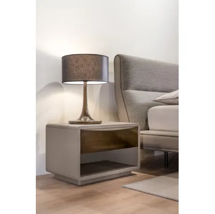 Concept bedside table in wood and metal by Cantori