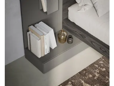 Matte lacquered Line bedside table by Fimar.