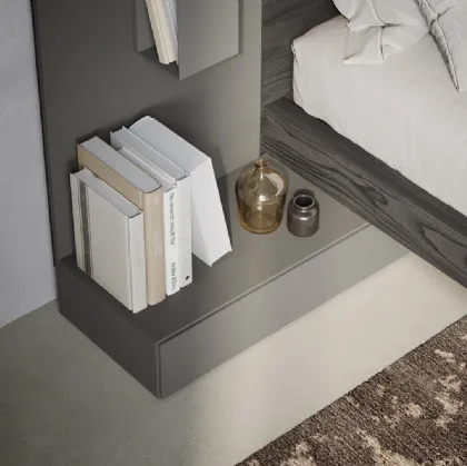 Matte lacquered Line bedside table by Fimar.