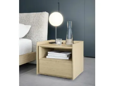 Oak Tetris bedside table by Novamobili.