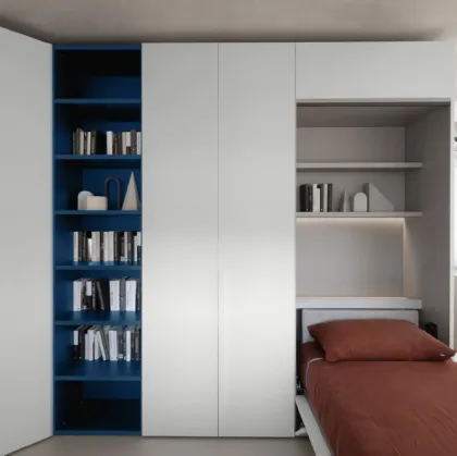 Space-saving children's bedroom with a foldaway bed SM014 by Zalf.