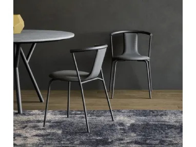 Agel Leather Chair by Novamobili