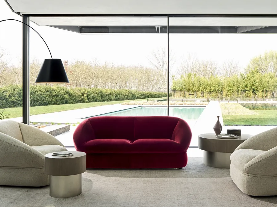 High armchair in padded fabric by Ditre Italia.