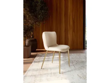 Ariel upholstered chair by Bontempi