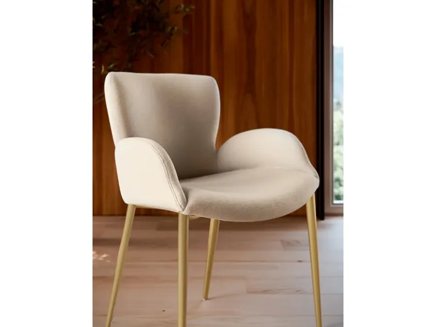Ariel fabric chair by Bontempi