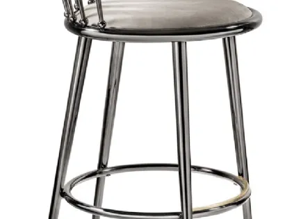 Stool with metal frame and conical rods Aurora Bacchetta by Cantori