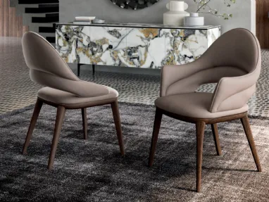Chair with or without armrests Baia by Ozzio