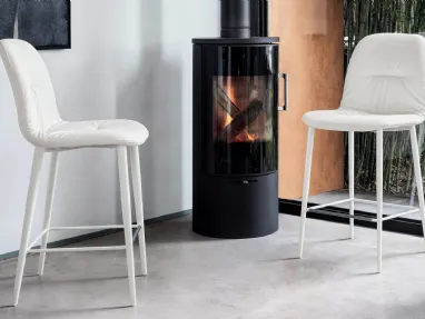 Ecopelle stool Chantal by Bontempi.