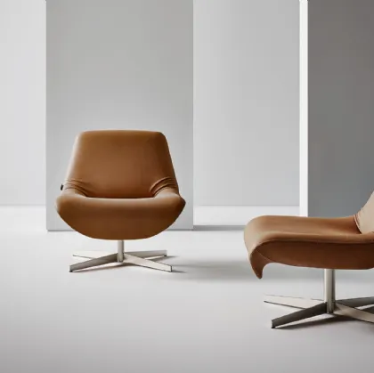 Ellison leather armchair by Bonaldo
