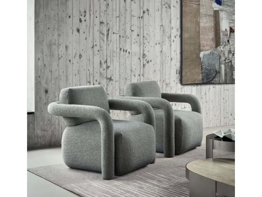 Hairpin fabric armchair by Ditre Italia