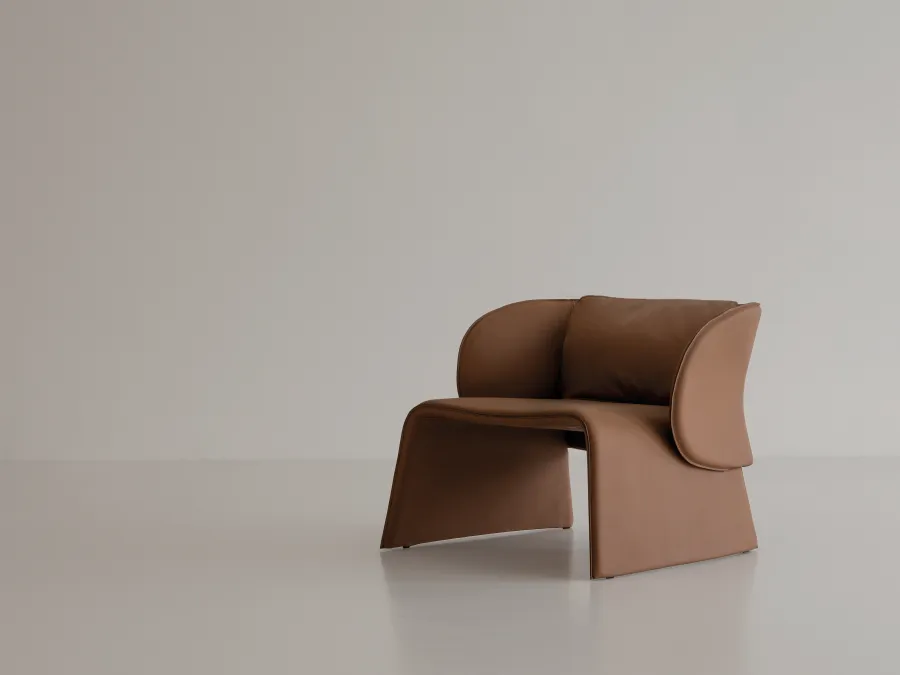Leather Knight Armchair by Cierre Imbottiti