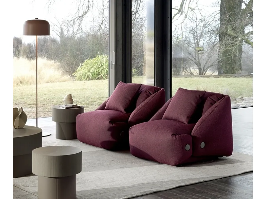 Melville upholstered fabric armchair by Ditre Italia.