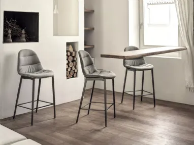 Mood Coated Stool by Bontempi