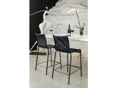 Net stool in soft texplast by Bontempi