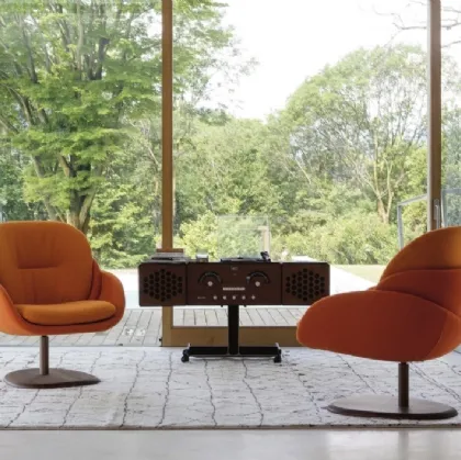 Upholstered fabric armchair Opium by Porada