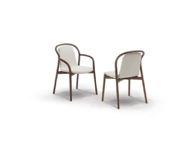 Petra chair in fabric and wood by Porada.