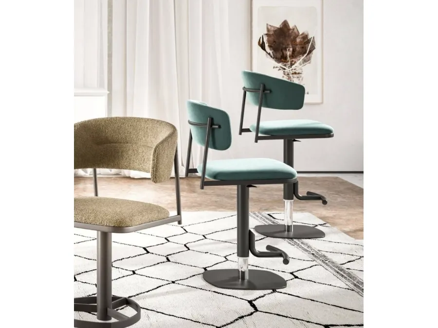 Adam and Alida fabric stools by Ozzio