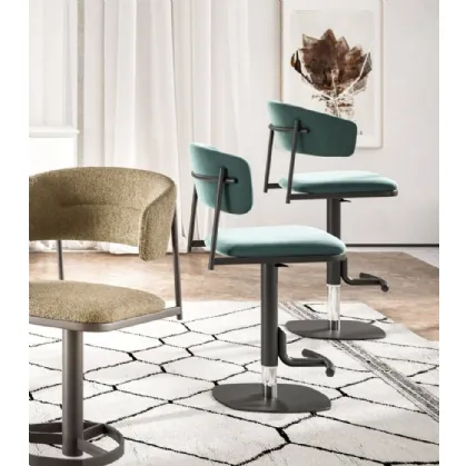 Adam and Alida fabric stools by Ozzio