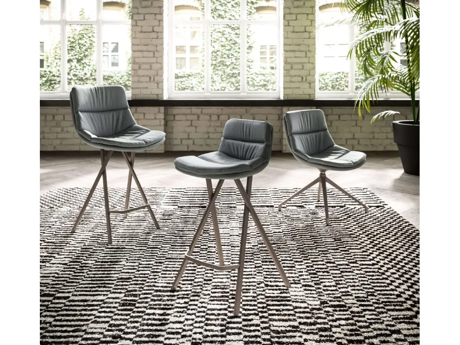 Padded stool Milo by Ozzio