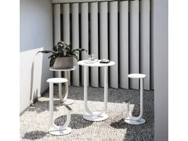 Strong lacquered metal stool by Desalto